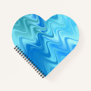 Wavy Blue Abstract Notebook