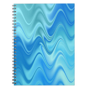 Wavy Blue Abstract Notebook