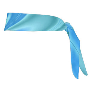 Wavy Blue Abstract Tie Headband