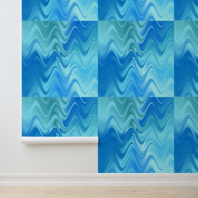 Wavy Blue Abstract Wallpaper (Application)