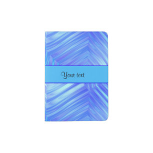 Wavy Blue Glass Passport Holder