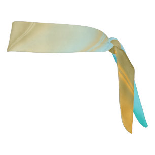 Wavy Blue Green Orange Abstract Tie Headband