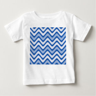 Wavy Blue Pattern Baby T-Shirt
