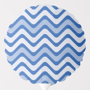 Wavy Blue Pattern Balloon