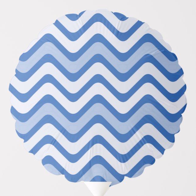 Wavy Blue Pattern Balloon (Front)