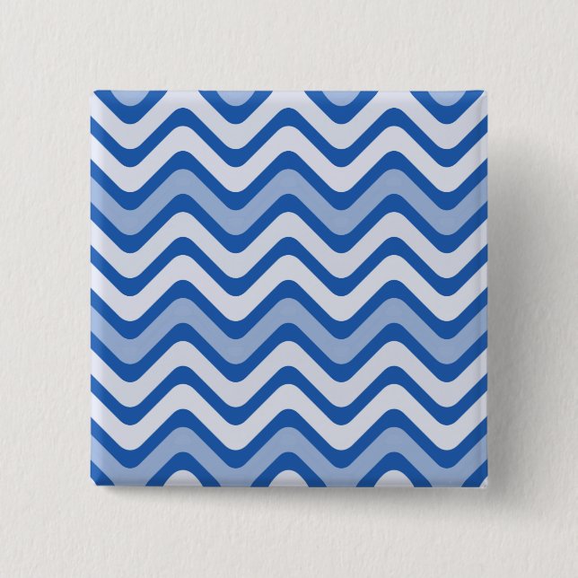 Wavy Blue Pattern Button (Front)
