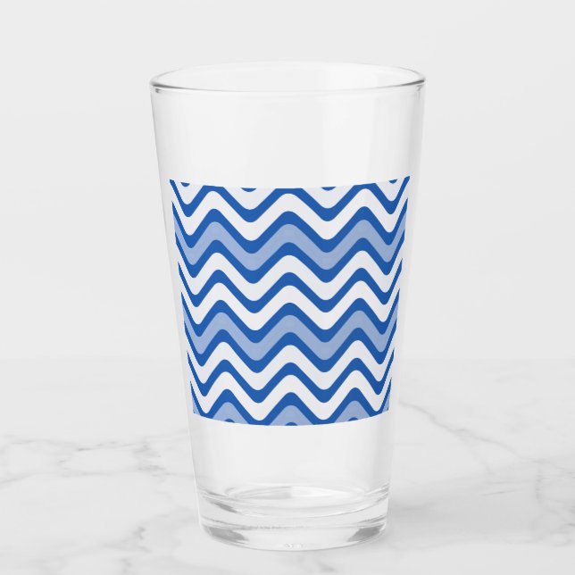 Wavy Blue Pattern Glass (Front)
