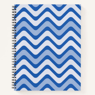 Wavy Blue Pattern Notebook