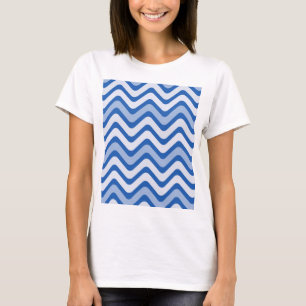 Wavy Blue Pattern T-Shirt