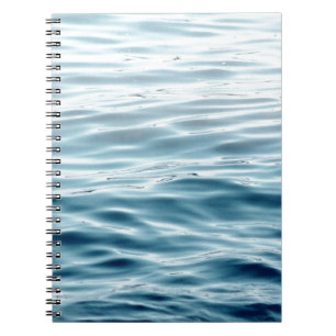 Wavy blue water notebook