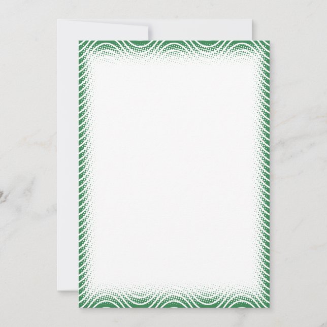 Wavy Border Christmas Blank Custom Text Invitation (Front)