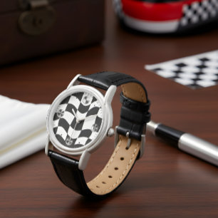 Wavy Checkerboard Illusion Watch