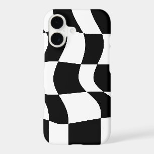 Wavy Checkered Flag Racing iPhone Case