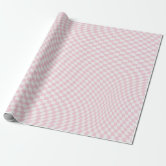Wavy Retro 1970s Aesthetic Checker Pattern Wrapping Paper