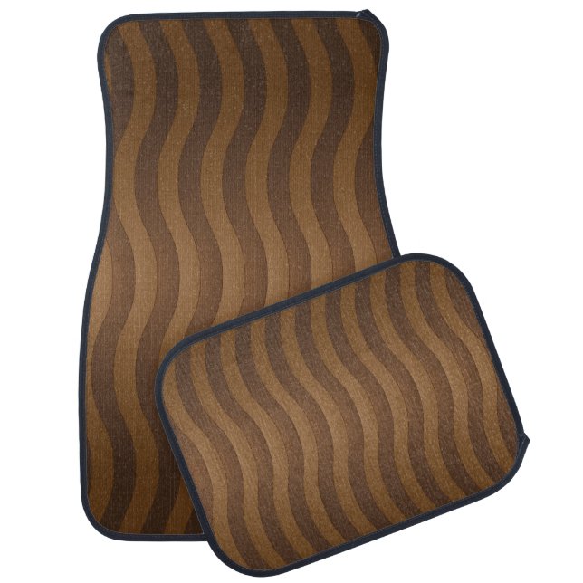 Wavy Cocoa Car Floor Mat (Set)