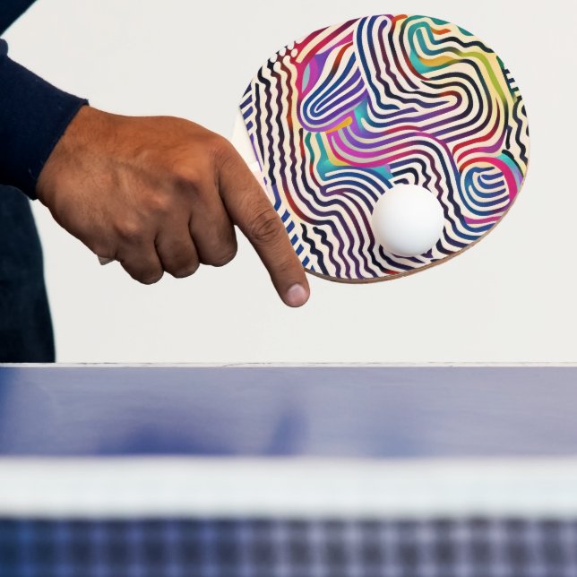 Wavy color lines   ping pong paddle (Insitu)