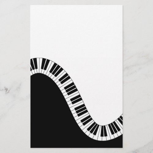 Wavy Curved Piano Keys Stationery