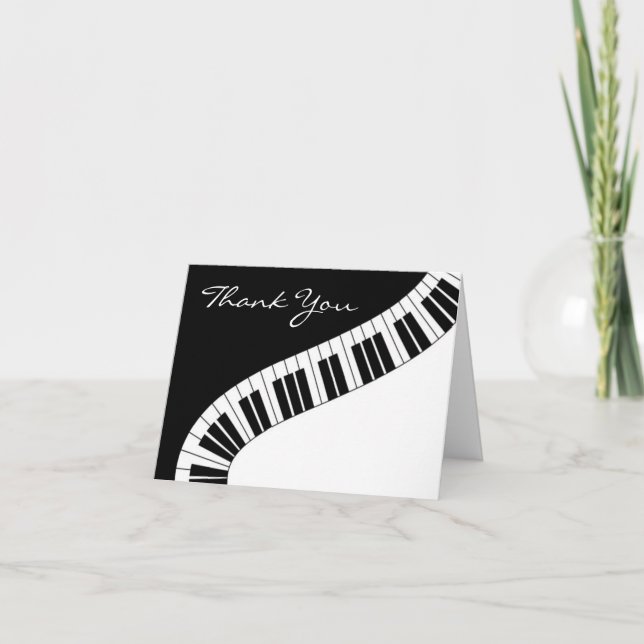 Wavy Curved Piano Keys Thank You (Front)