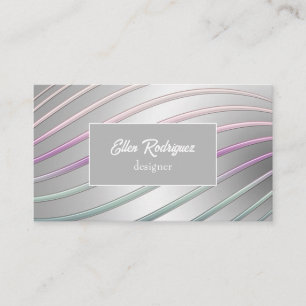 Wavy dynamic irregular lines pattern. business car card