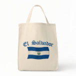 Wavy El Salvador National Flag Tote Bag Wavy El Salvador National Flag Tote Bag