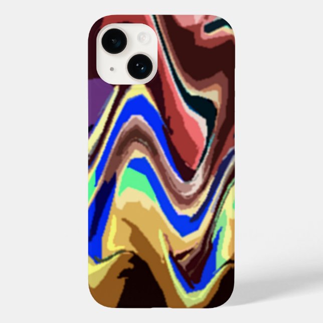 Wavy Fiesta Colors Pattern Case-Mate iPhone Case (Back)