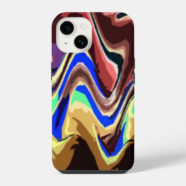 Wavy Fiesta Colors Pattern Iphone Case (Back)