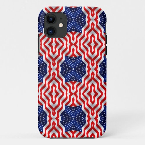 Wavy Flag Banner iPhone 11 Case