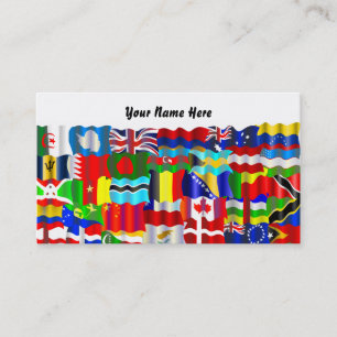 Wavy Flag Wallpaper, Your Name Here Business Card