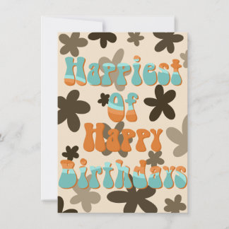 Wavy floral birthday card