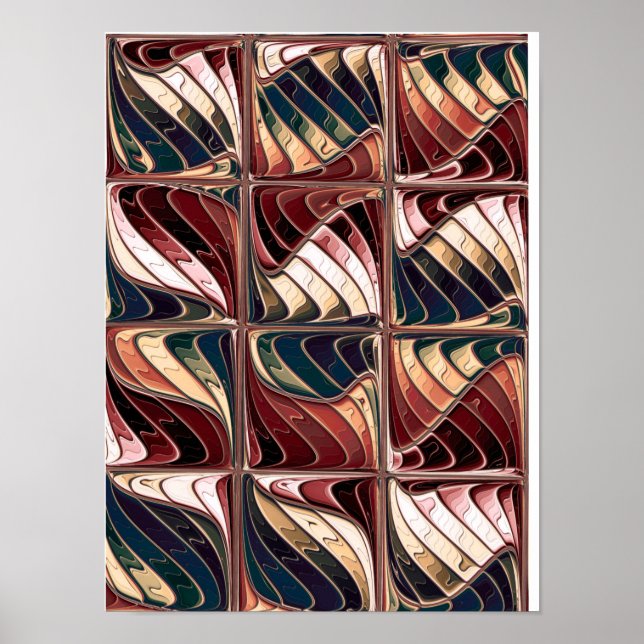 Wavy Fractal Pattern  Poster (Front)