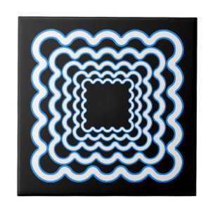 Wavy Frames Ceramic Tile