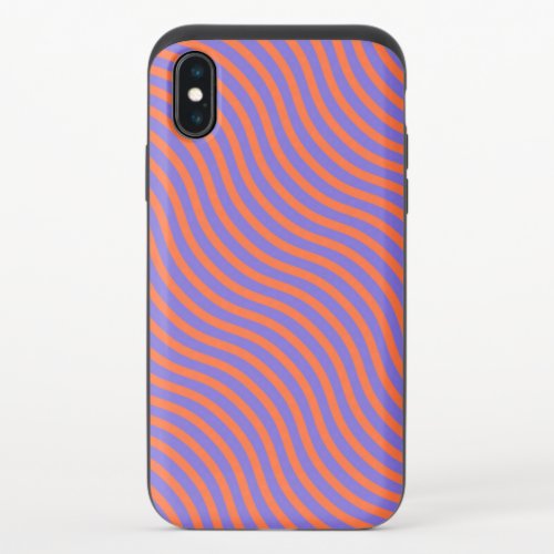 Wavy graphic background Simple wave stripes iPhone X Slider Case