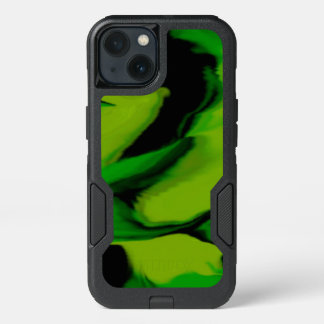 Wavy Green and Black iPhone 13 Case