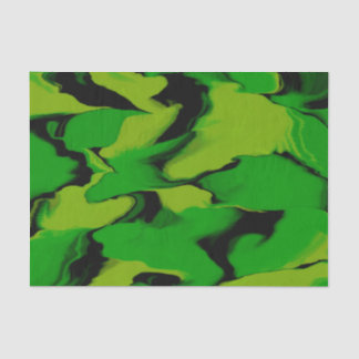 Wavy Green and Black Tissue Paper