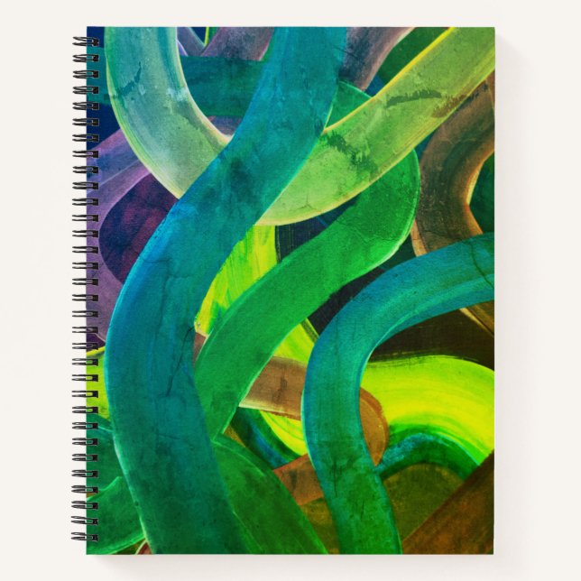 Wavy - Green Leaf Edition Spiral Notebook (Front)