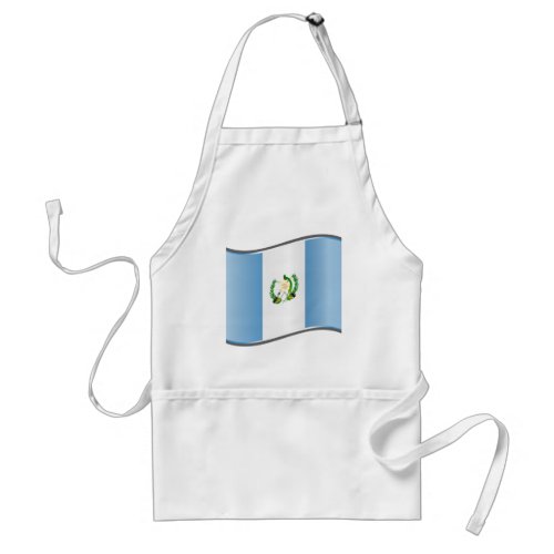 Wavy Guatemala Flag Adult Apron