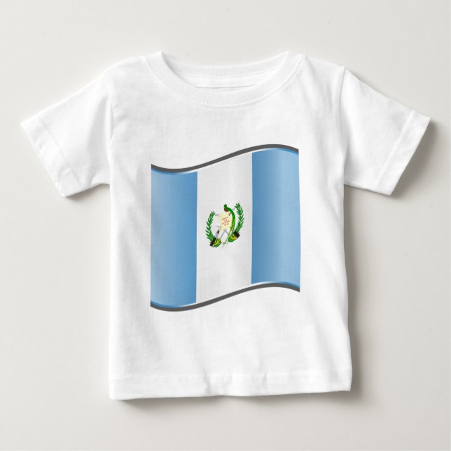 Wavy Guatemala Flag Baby T-Shirt (Front)