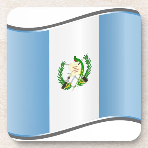 Wavy Guatemala Flag Coaster