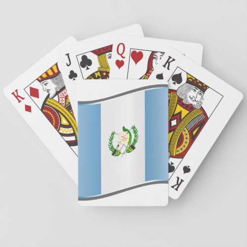 Wavy Guatemala Flag Poker Cards