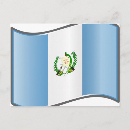Wavy Guatemala Flag Postcard
