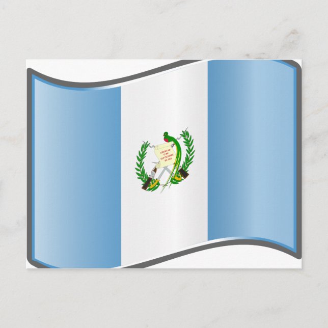 Wavy Guatemala Flag Postcard (Front)