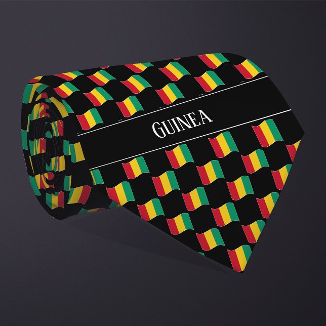 Wavy Guinea Flag Pattern  Neck Tie (Creator Uploaded)