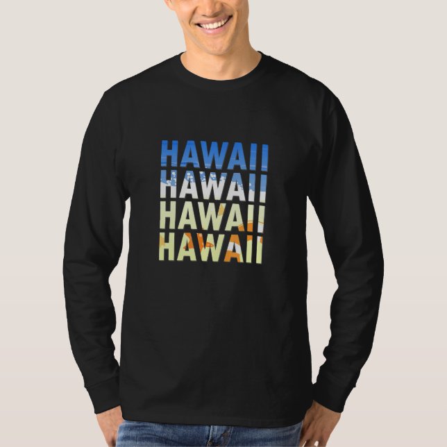 Wavy Hawaii Beach T-Shirt (Front)