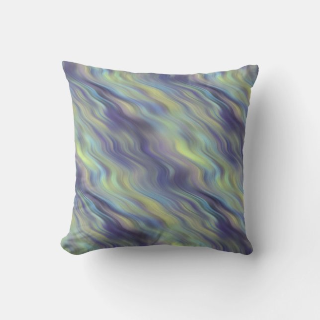 Wavy Lavender Texture Throw Pillow (Front)