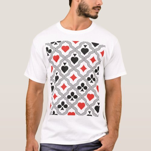 Wavy Line Geometric Vintage Art T_Shirt