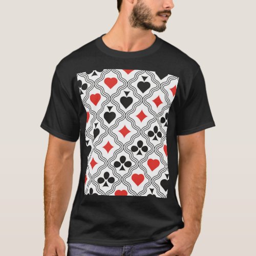 Wavy Line Geometric Vintage Art T_Shirt