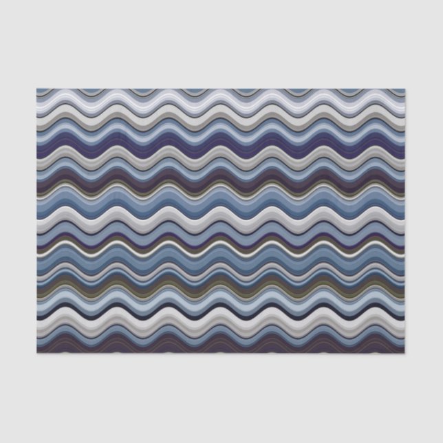 Wavy Line Pattern  Tissue Paper (Front)