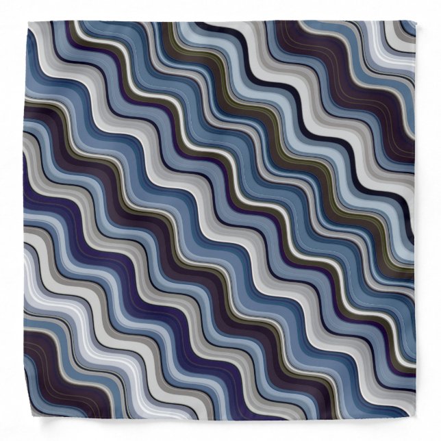 Wavy Lined Pattern Bandana (Front)