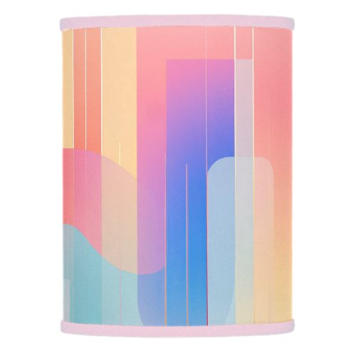 Wavy lines and shapes in pastels  lamp shade