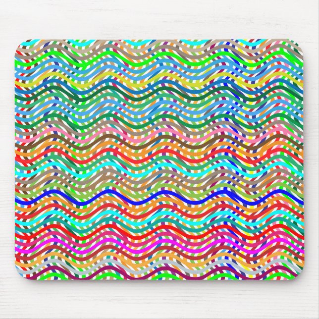 Wavy Lines Background Mouse Pad (Front)